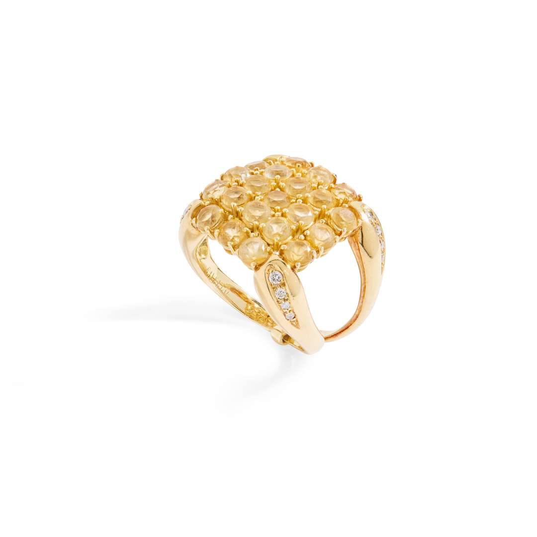 Gavello: A citrine and diamond dress ring
