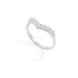 A diamond wishbone ring