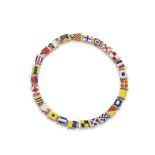 An enamel 'Nautical Flag Alphabet' bracelet