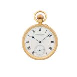 Mackay & Chisholm, Edinburgh. An 18k gold open face keyless pocket watch