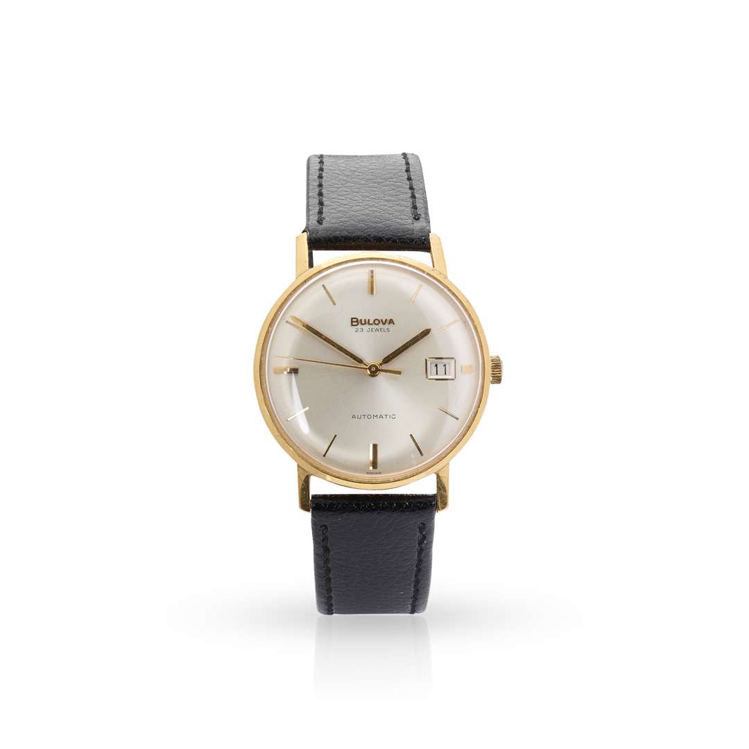 Bulova. A gentleman's 18k yellow gold self-winding wristwatch