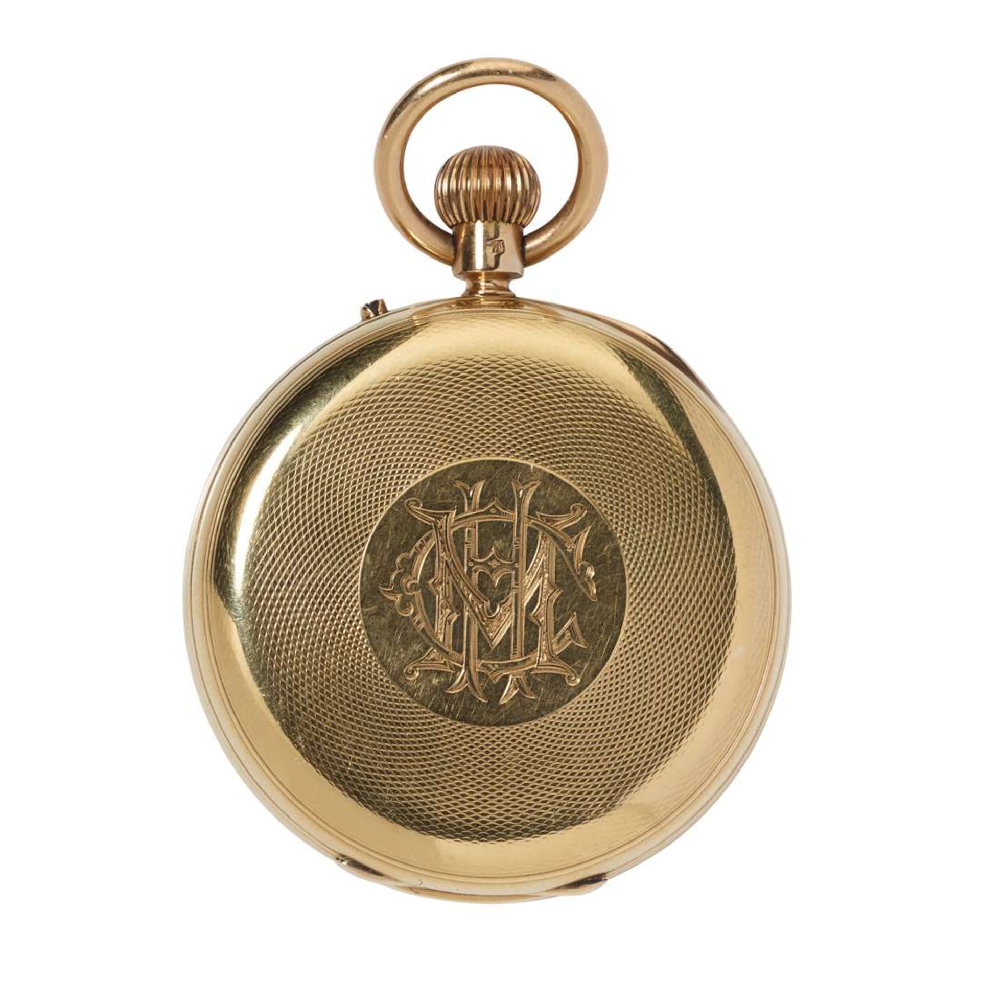 A. Samuel & Son, London. An 18k gold keyless open face pocket watch - Image 2 of 2