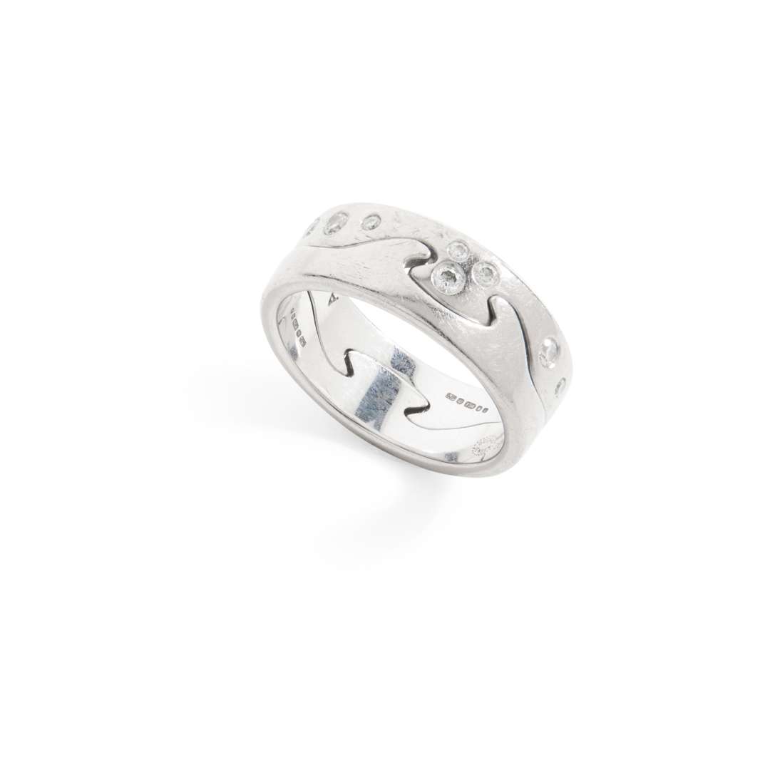 Georg Jensen: An 18ct gold diamond 'Fusion' ring