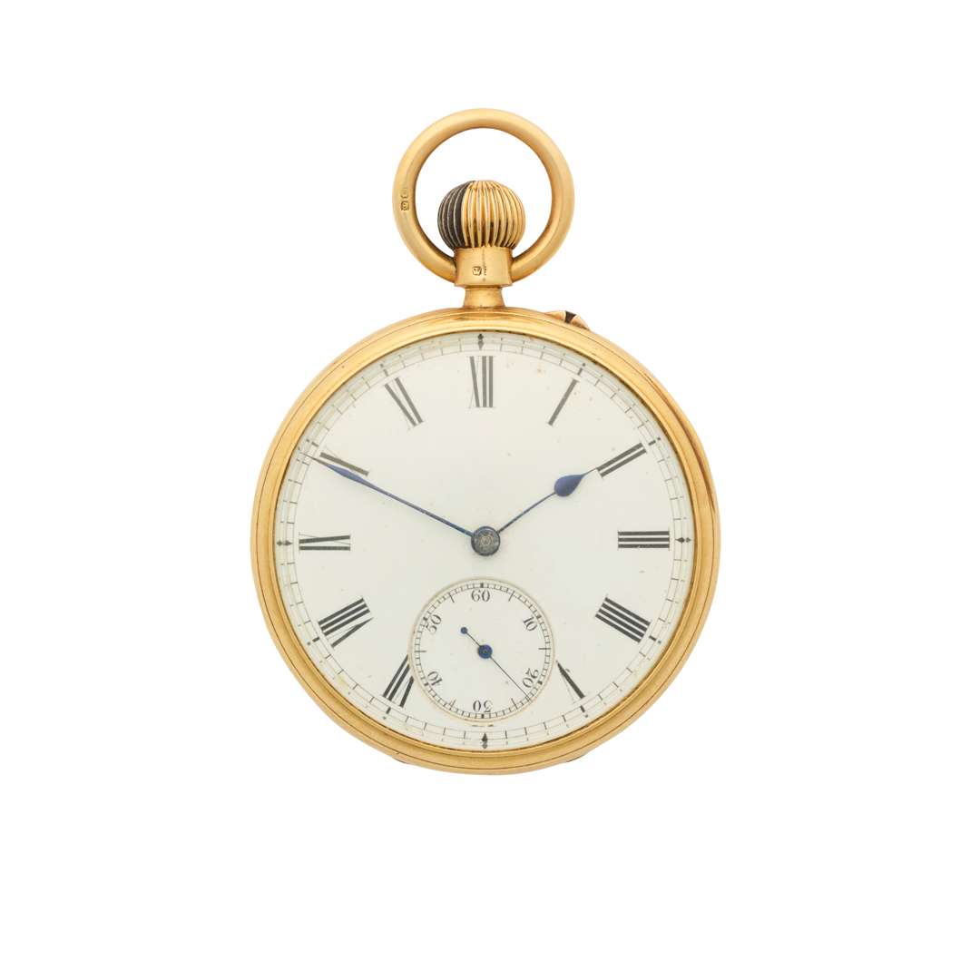 J.W. Wilson, Edinburgh. An 18k gold key/keyless open face pocket watch