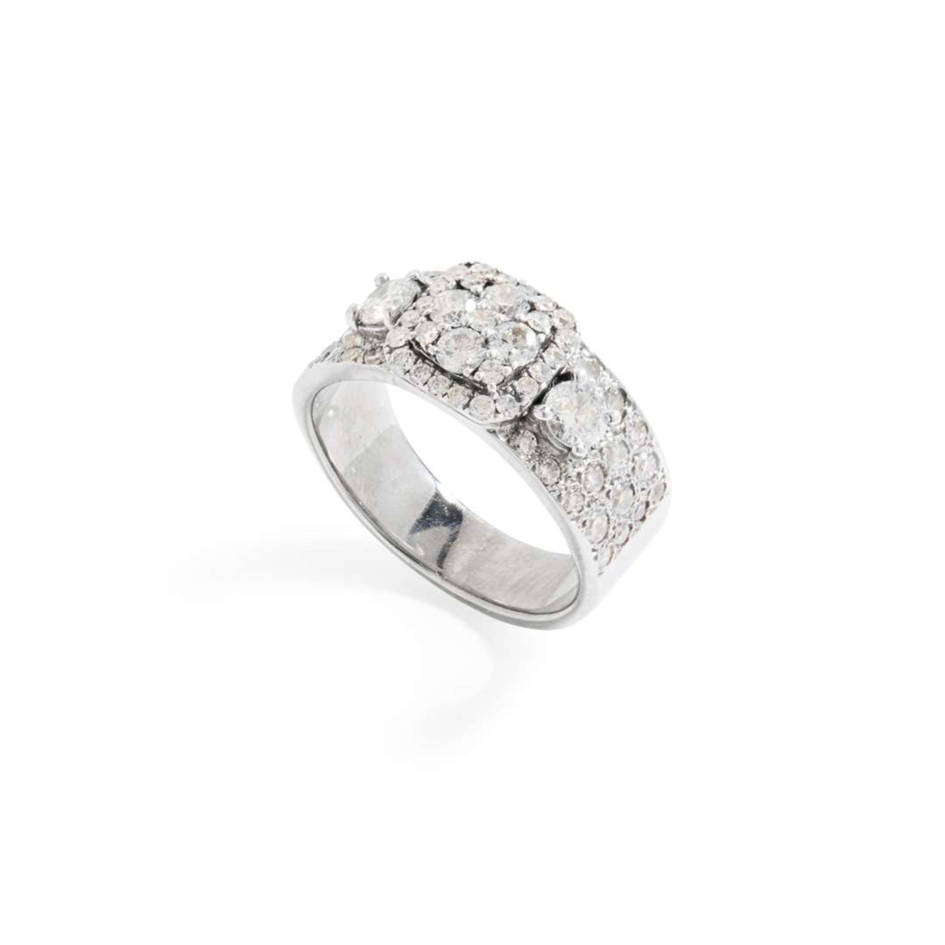 A contemporary diamond ring