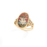 A late 19th century micro mosaic ring, circa 1880s