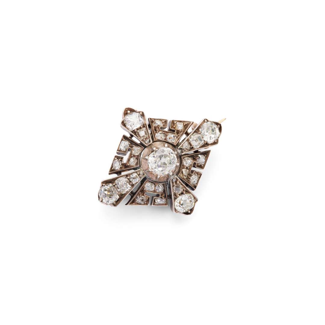 A 19th century diamond brooch, circa 1880s