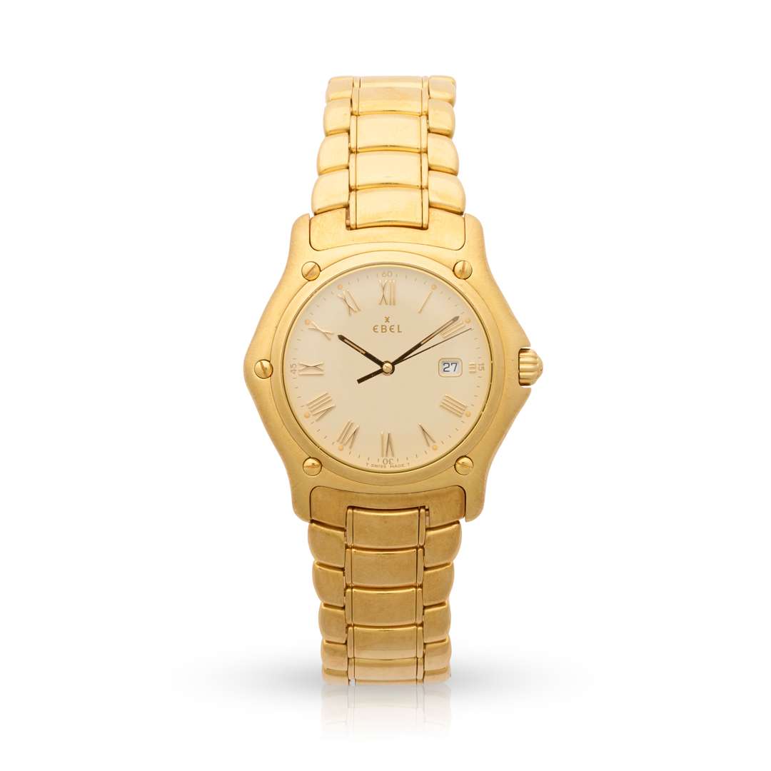 Ebel. A fine and elegant 18k yellow gold mid-size quartz bracelet watch