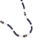 Charles de Temple: A sodalite and cultured pearl necklace, 1965