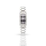 Raymond Weil. A Ladies stainless steel and diamond-set rectangular quartz bracelet watch