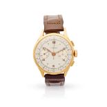 Luzerna. An 18k gold chronograph wristwatch