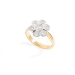 An 18ct gold diamond cluster ring