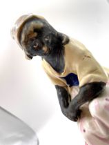 A 19th century Staffordshire porcelain figure of Aunt Chloe from Uncle Tom's Cabin series by