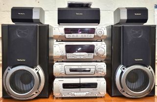 Technics stereo system : a twin cassette deck (RS-EH750), a 5-disc changer system (SL-EH750), a