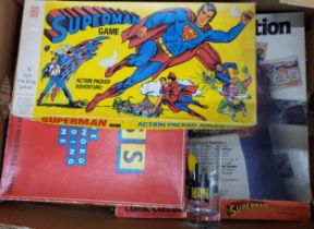 Superman Comic Connection Set, Denys Fisher Superman Game, Peter Pan Series Criss Cross game,