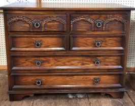 A chest of two short over three long drawers (77cm x 99cm x 50cm) together with a dressing table (
