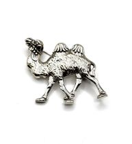 A silver brooch in the form of a Bactrian camel, marked 'sterling' to verso, 4.1 cm wide.