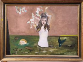 Mermaid by Richard Conway-Jones, framed. 84cm x 114cm.