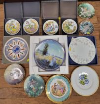 A Goebel Claude Monet La Promenade plate in a box, other limited edition plates including Wedgwood