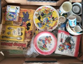 1970's Mickey Mouse comics, Disney characters table cloth, cup, jugs, table cover, napkins, paper