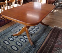 A dining table (some heat damage to top) 76cm x 160cm x 100cm