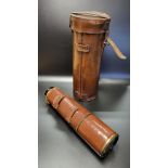 A Dolland London three drawer brass 'Signalling' telescope, no. 11131, leather outer case, in