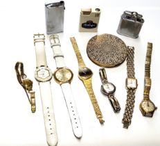 A collection of seven ladies watches including a 1950's Printania Geneve automatic, a 1970's Avia,