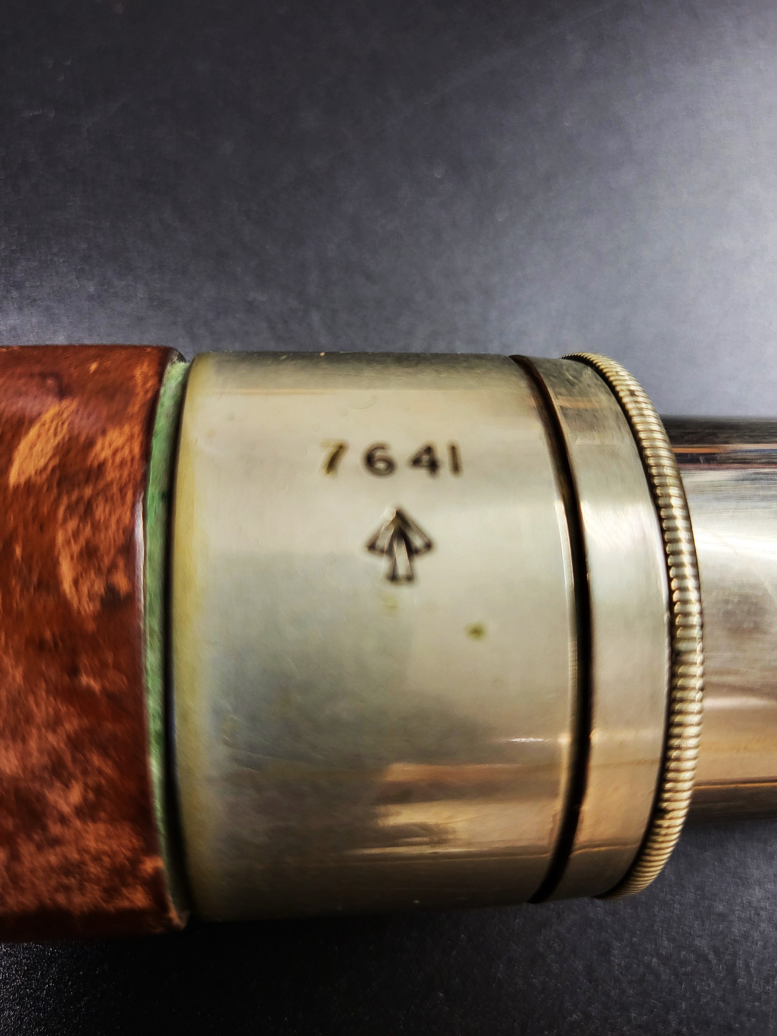 A brass and leather telescope by T. Cooke & Sons Ltd, London and York, no. 7641, with silvered - Image 2 of 2