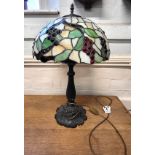 A Tiffany-style lamp