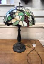 A Tiffany-style lamp