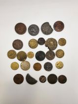 A group of various 17th / and 18th century coins, including various Georgian examples (various