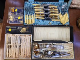 Six boxes of assorted cutlery
