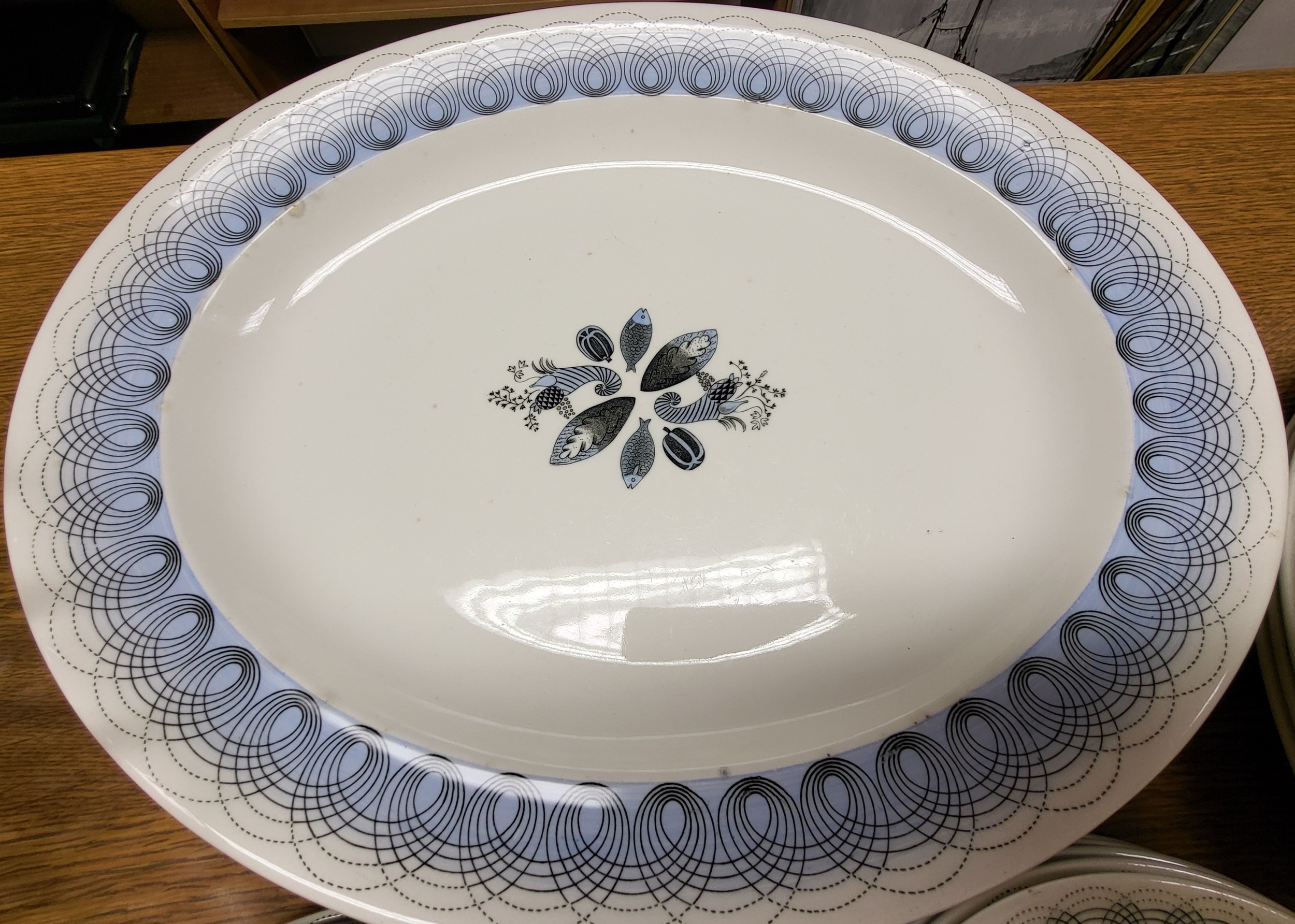 A group of Wedgwood items including a platter in the harvest Festival design by Ravilious together - Image 6 of 6