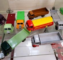 Six Dinky Toys Guy Lorries including two Flat trucks, two Flat Trucks with Tail Gates and two Trucks