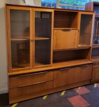 G Plan-style display cabinet 170cm x 180cm x 34cm.