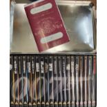 A collection of twenty James Bond 007 DVDs in a presentation box with passport. (20)