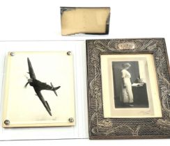 A collection of three photo frames; two Art Deco and the other, a silver Art Nouveau.