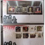 Two albums of first day covers book one including 2020 & 2021: First day covers 2020: Queen Live,