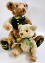 Two Harrods Teddy Bears 25cm and 45cm. (2)