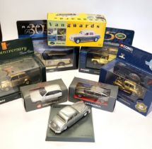 A Corgi 40th anniversary limited edition gold plated Mini, boxed, together with a Corgi classics 5