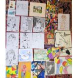 Small portfolio of sketches by Conway-Jones totalling 21 works.