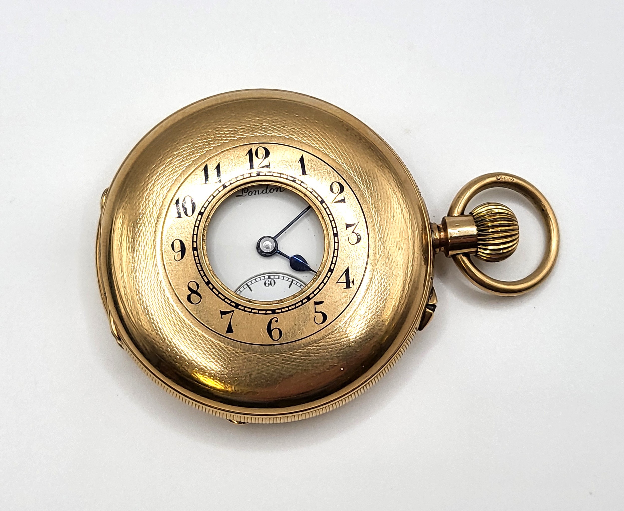 A 9ct yellow gold pocket watch, by J W Benson & Son, with Arabic numeral dial and second