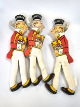 Three Sunny Jim Force Wheat Flakes rag doll figures, 40cm. (3)