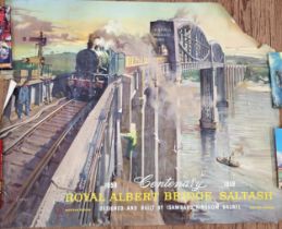A poster of the Royal Albert Bridge, Saltash 97cm x 121cm