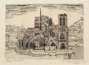 Roger Vieillard (1907-1989) Notre Dame de Paris 21/75, signed, titled, and numbered in pencil (in