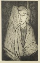 Gustav Stettler (1913-2005) Self Portrait, 1944 signed and dated in pencil (in the margin) etching