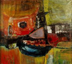 Lau Chun (b.1942) Fishing vessels, 1968 signed and dated (lower right) oil on canvas 68 x 75cm.