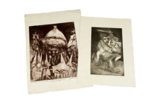 Stanislaw Frenkeil (1818-2000) Two etchings 57 x 38cm (2). Anthony Curtis was an artist born in