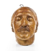 A plaster death mask of Ferdinand Lassalle (1825-1864) 18cm wide 24cm high