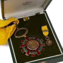 A Republic of Ecuador National Order of Merit, Type II Grand Cross, with a miniature and a fitted